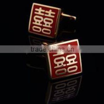 Fashion Enamel Bottle cuff link Gold plated