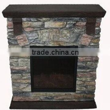 Polystone electric fireplace frame