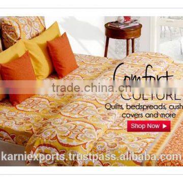 HAND BLOCK PRINTED BEDSPREADS DOUBLE & SINGLE SIZES MADE IN JAIPUR INDIA