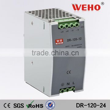 CE ROHS approved DR-120-24 led smp 120w din railpower supply 24v 5amp