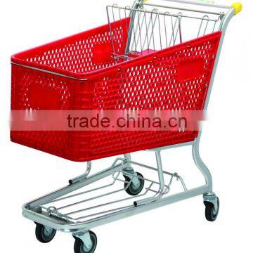 180L American plastic shopping trolley