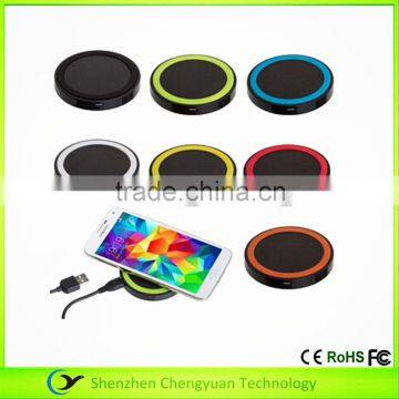 factory promotional wireless phone charger Colorful Q5 wireless charger for Mobile phone