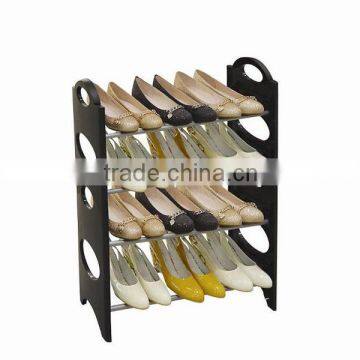 4 layer folding wrought iron shoe rack