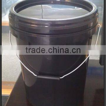 plastic bucket with lid black 20 liter/ 20 liter plastic bucket with lid black