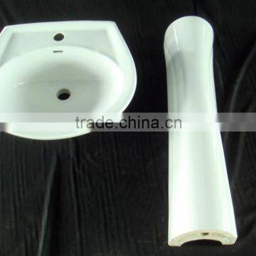 China Sanitary Wares Ceramic Dining Room Wash Basin With Pedestal photo-3