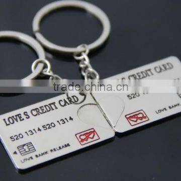 Customized promotional gifts chains wedding couple love key chains