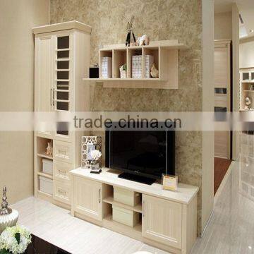 2015 good quality wooden TV cabinet with showcase