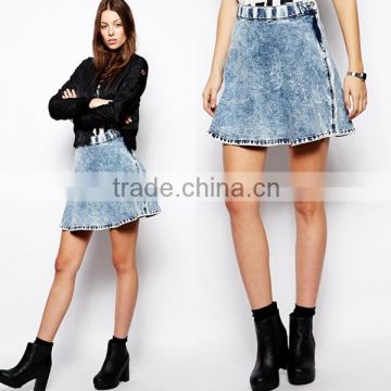 Hot-selling skirt wholesale latest denim skirts 2014