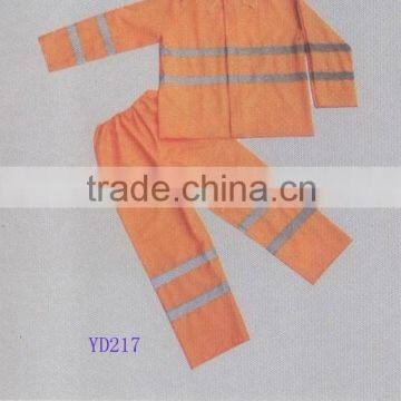 rainsuit with reflective band /polyester raincoat / pvc raincoat