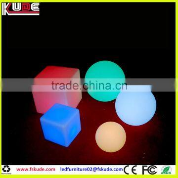 wedding used multicolor flashing LED ball and LED cube with remote control