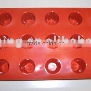 15 cups cylinder-shaped tray,red color bakeware cake mold