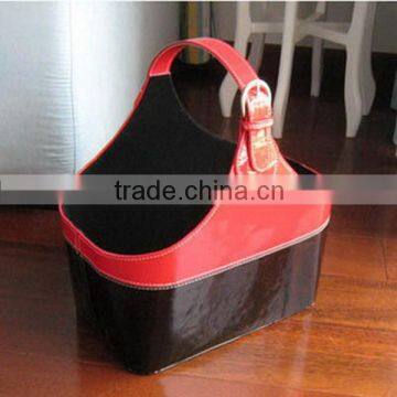 Best quality hot selling multipurpose tote leather storage basket