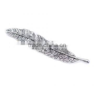Wholesale Zinc Alloy Feather Pendant Antique Silver Jewelry Accessories