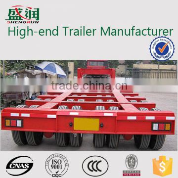 China heavy duty 100T hydraulic gooseneck 2 lines 4 axles low bed semi trailer