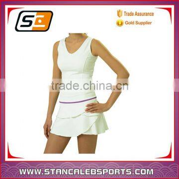 Stan Caleb ladies OEM hockey wear ,quick dry golf shirt with skort , tennis wear