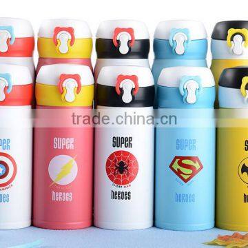 Premium quality super heroes eco-friendly double wall Insulated travel coffee cups thermos flask 304 stainless steel vacuum mugs