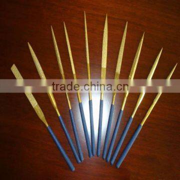 Titanium Coated Diamond Needle Files 10PCS SET