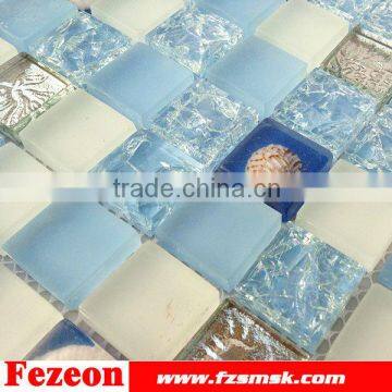 ice crackle glass mosaic tiles