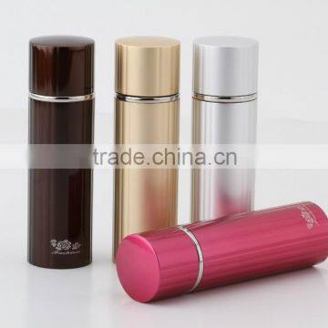 Metal flask with ripple surface/ thermos flasks with pump/thermos flask with button lid