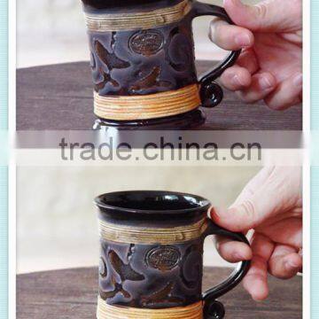 Handmade Pottery Mug, Clay mug, Black Pottery Mug, Wheel thrown tea mug