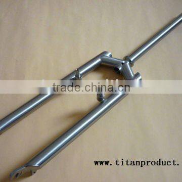 Titanium Fork for MTB Bike Frame with 1" Steering Tube,Disc Brake and V Brake