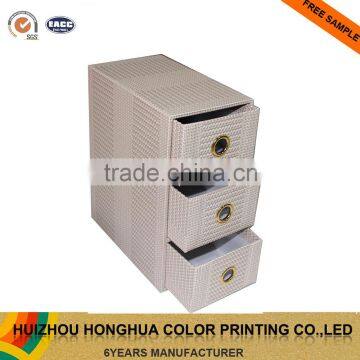 PU Leather File Decoration Stationary Cardboard Folder Paper File Box With Reference Card photo-3