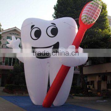 2016 hot sale giant inflatable tooth for advertising