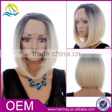 White color short bob hairstyles hard lace wig