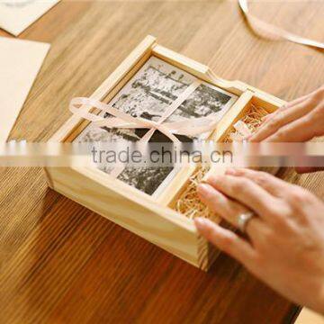 cheap wholesale unfinished wooden craft boxes wedding gift envelope box