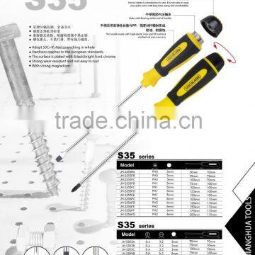 High torque magnetic screwdriver/cheapest double end screwdriver set/PH0/PH2 crossed head screwdriver