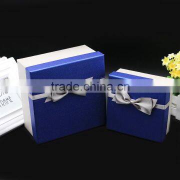 Dongguan factory luxury gift paper box with ribbon bow