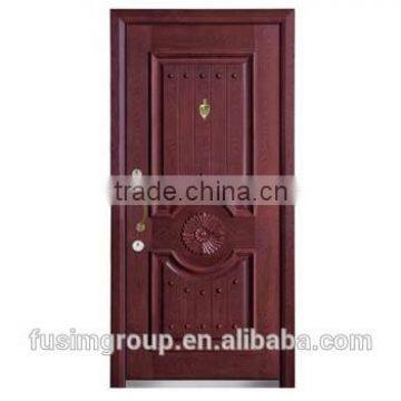 Hot sale Safety Surface finished Steel wooden (armored ) door with swing open style