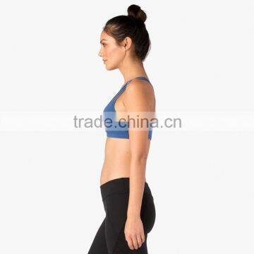 Triple Strap Cross Back Custom Logo Women Workout Bra Fitness Top photo-4