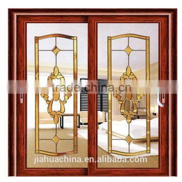 interior frosted glass door aluminum frame sliding glass door