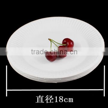 eco-friendly 8 inch 9inch 7inch disposable white round paper plate for cakes and fruit