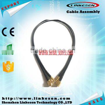 RG174 RF coaxial cable assembly SMA male to MCX male connector