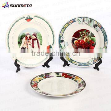 Sunmeta 8" Flower Rim Sublimation Ceramic Plates for Customs Photos in China photo-2