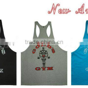 Customized Tank top. men singlet, y back custom Print stringer