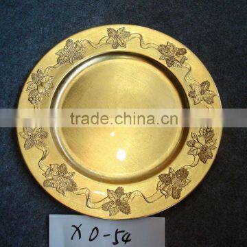 gold charger plate