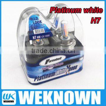 halogen bulb (Platinum White Xenon) h7 auto halogen bulb with E Mark