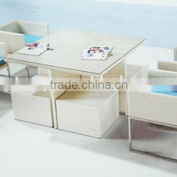 ZT-1212CT aluminum poly rattan cube furniture