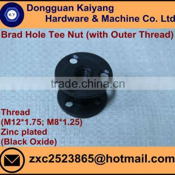 Outer Threaded Brad Hole Tee Nut (For Sofa and Large Furniture to Connect the Joint); Black Oxide photo-2