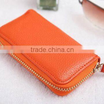 Womens Leather Key Chain Credit Card holder Cash Wallet