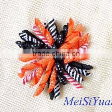 3.5" korker ponytail hair ties holders streamer corker hair bows clip Cheer Bows Curly Ribbon Bow hair bobbles