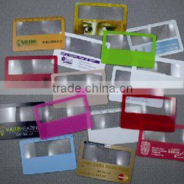 Promotional custom plastic credit card size magnifier