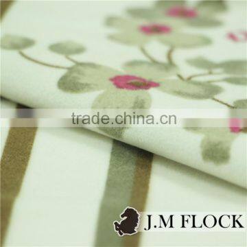 Blue Flower Pattern Print Flocking Flocked Fabrics for Sofa photo-4