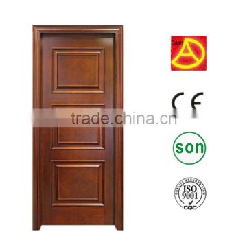 Chinese price solid wood core pvc film interior wood door teak wood main door designs DA-272