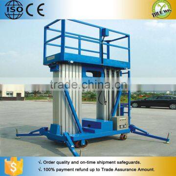 Good Quality 10 Meter 0.25 Ton Triple Post Aluminium Alloy Lifting Platform