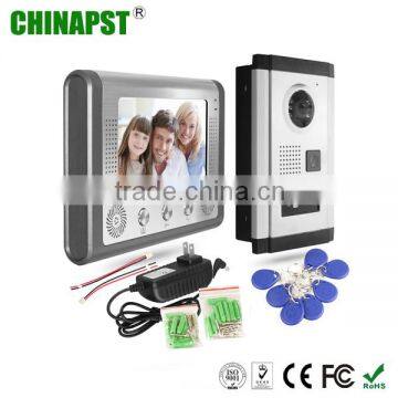 China best selling waterproof RFID ID card handsfree color two-way home wired video door phone intercom PST-VD701-ID