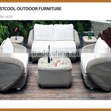 Outdoor rattan wicker sofa set+patio furniture+dragon mart dubai furniture